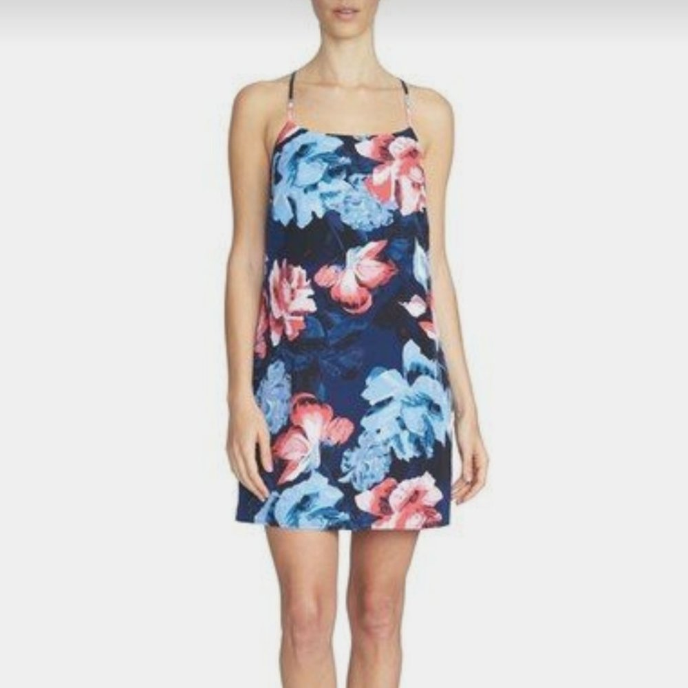 1. STATE Floral Print Racer Back Dress